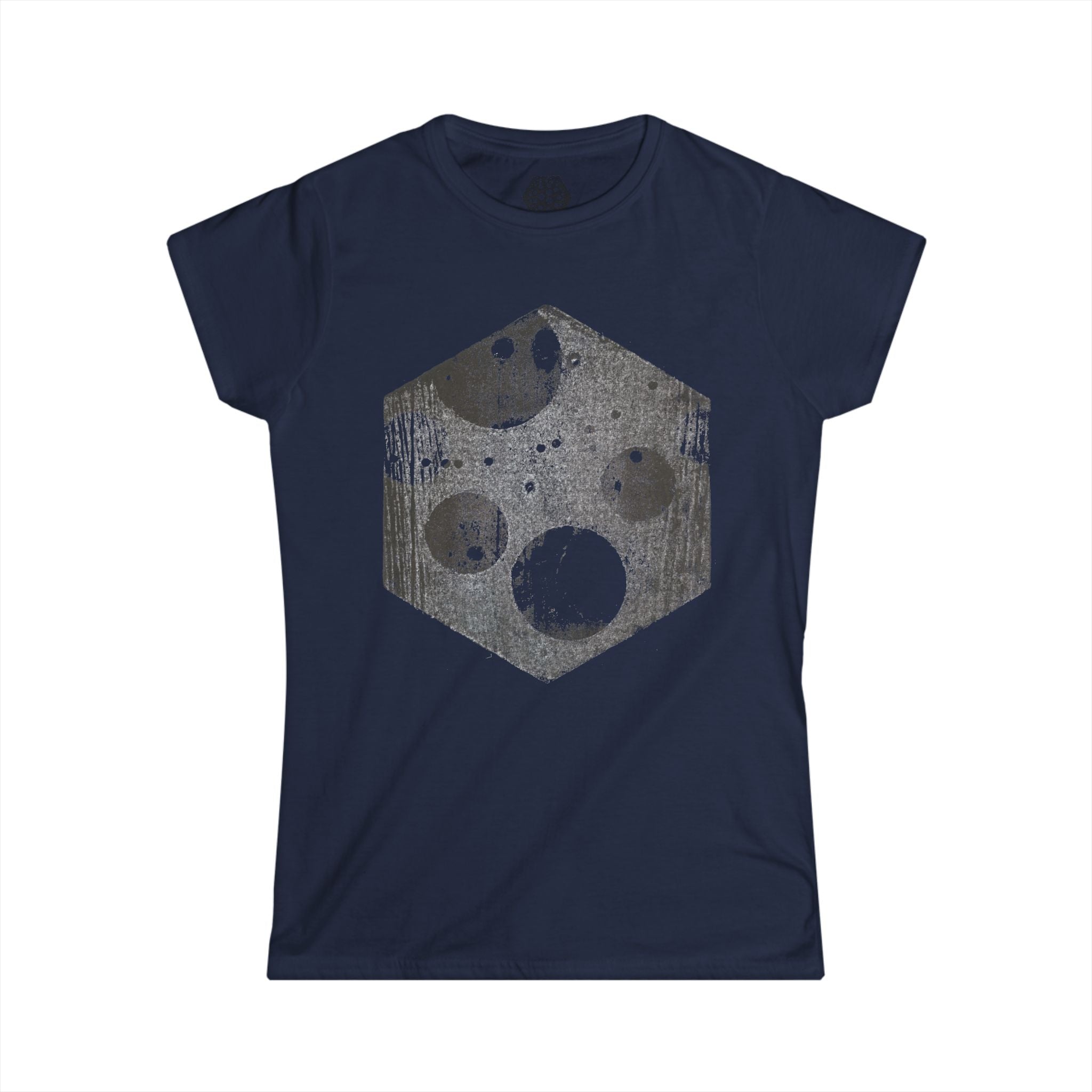 Hexagon Moonlight dames T-shirt — Geometrisch hemels grafisch shirt 