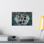 Abstracte maanzeshoek poster — Matte horizontale wanddecoratie 
