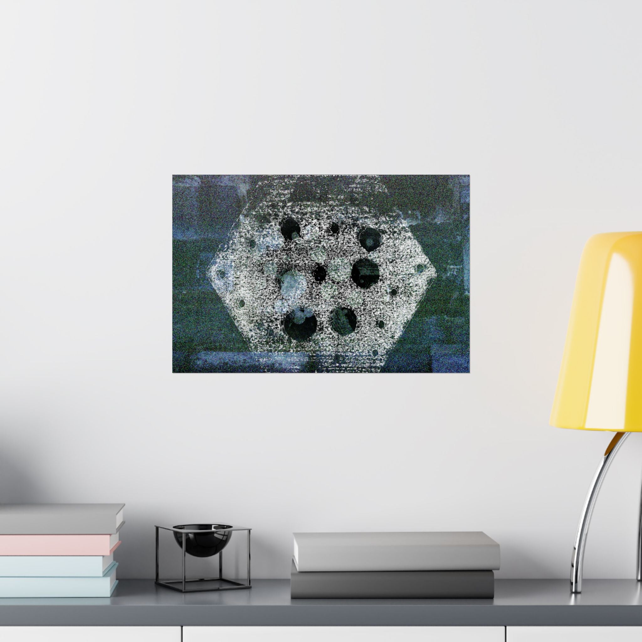 Abstracte maanzeshoek poster — Matte horizontale wanddecoratie 