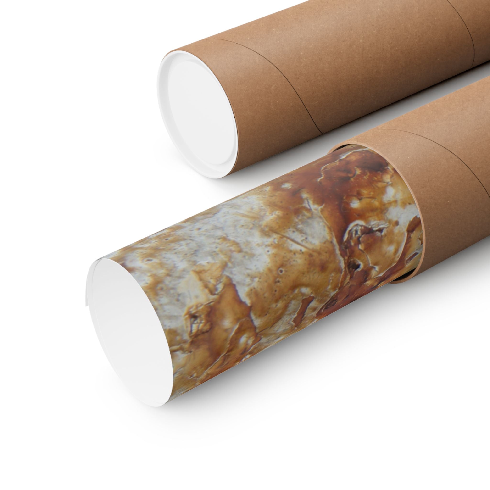 Abstracte poster met roesttextuur en matte afwerking — Industriële wanddecoratie (horizontaal) 