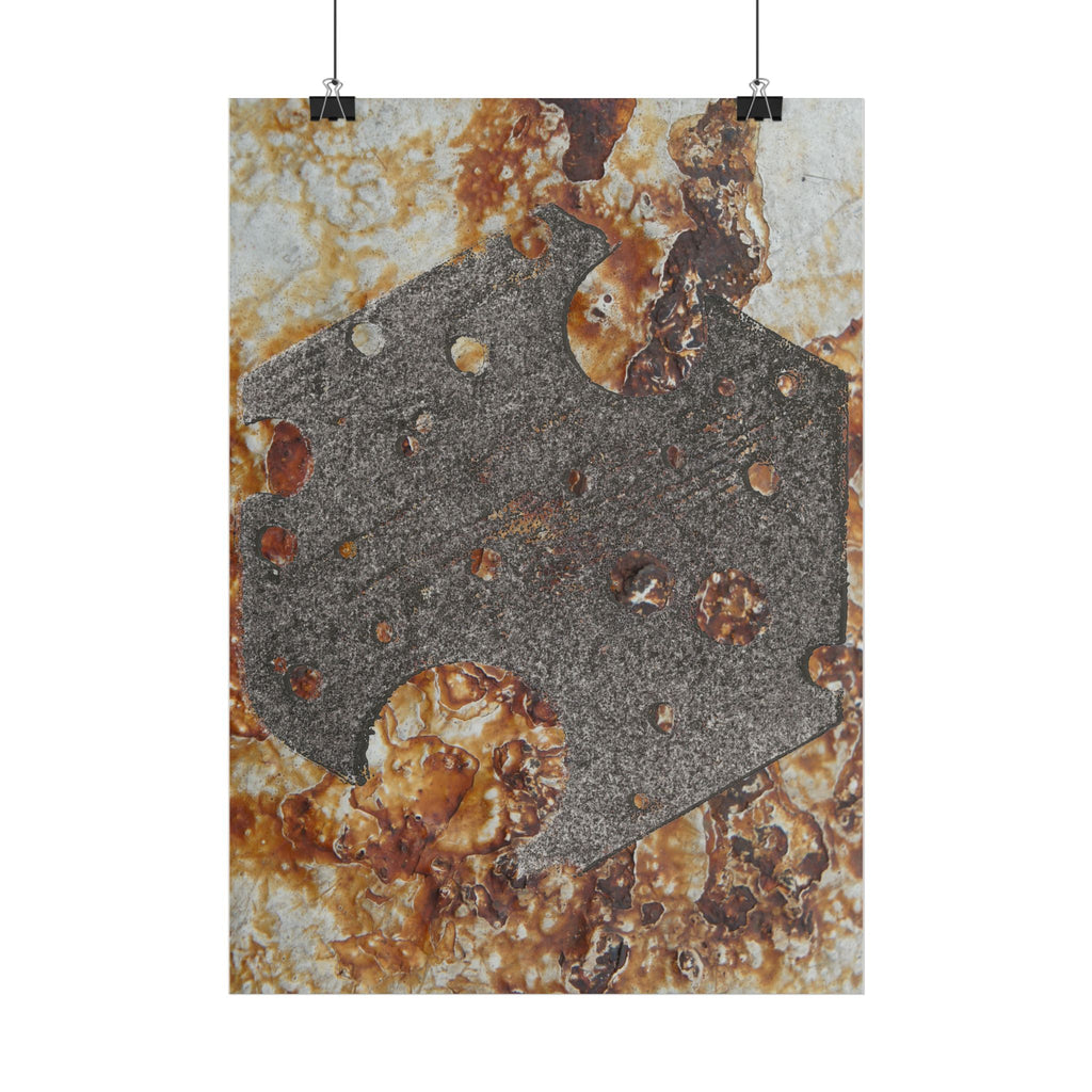 Rust Texture Poster — Industrial Abstract Vertical Wall Art