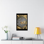 Abstract Geode Collage Matte Vertical Poster | Mineral Art Wall Print
