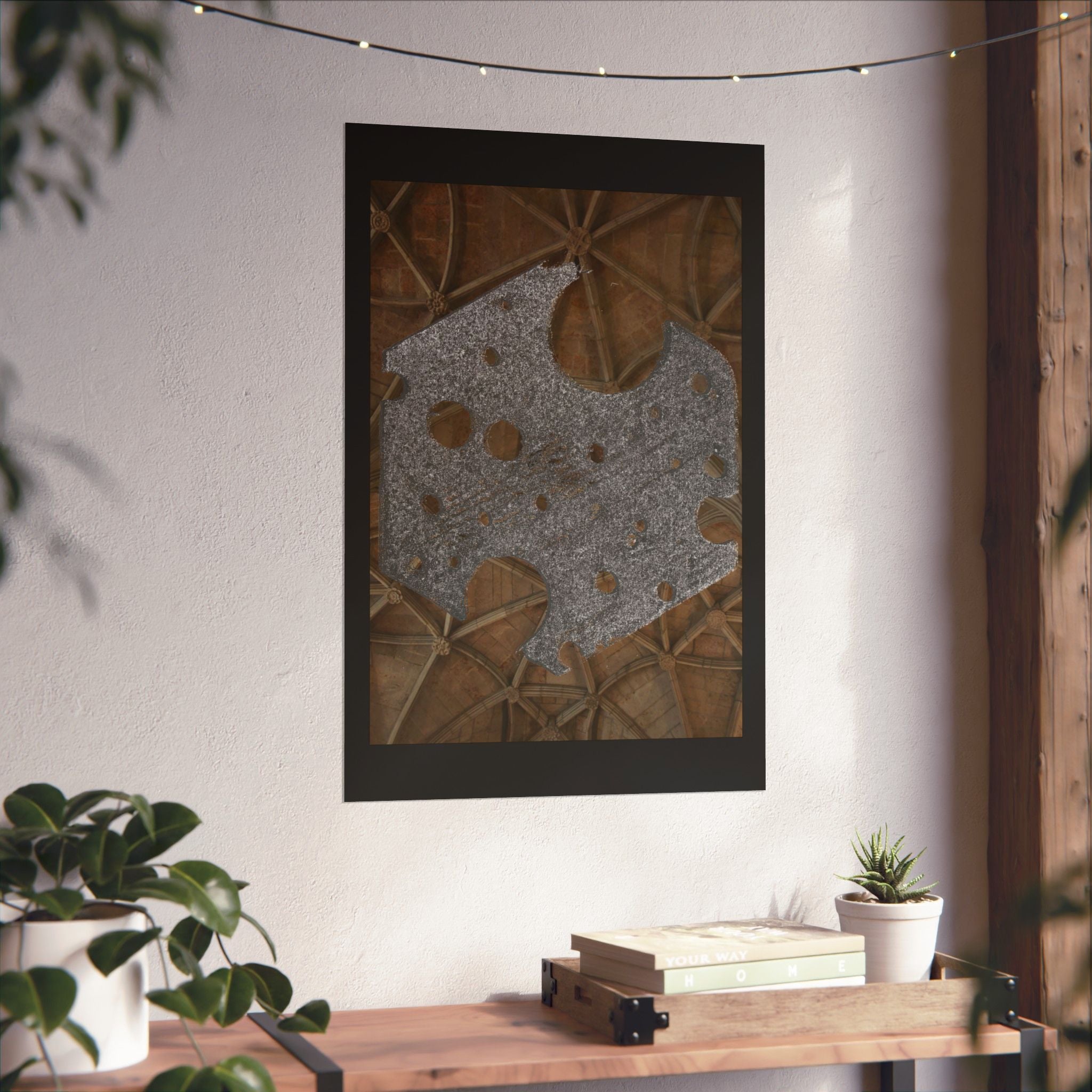 Gothic Metal Shield Matte Poster — Medieval Architecture Wall Art