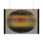 Abstract Color Band Poster — Retro Gradient Circle Wall Art