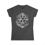 Women's Hexagon Cheese Graphic Tee — Vintage Distressed Dairy Art T-Shirt