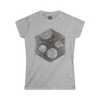 Women's Tee — Vintage Space Hexagon Moon Graphic