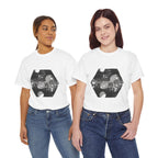Hex Moon Graphic Tee Design Hex21 — Distressed Space Cheese Vintage Astronomy T-Shirt
