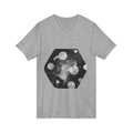 Hex Moon Graphic V-Neck Tee Design Hex20 — Distressed Space Cheese Vintage Astronomy V-Neck T-Shirt