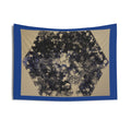 Abstract Hexagon Galaxy Wall Tapestry - Blue Border Indoor Decor