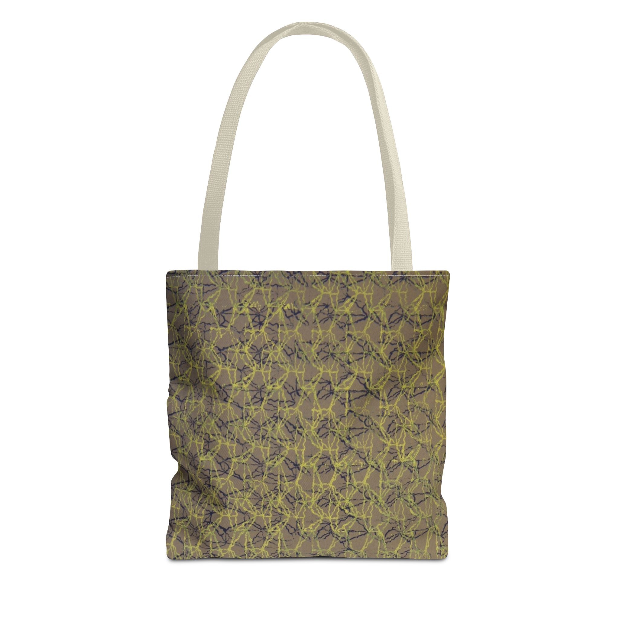 Abstract Olive Mosaic Tote Bag — All-Over-Print Reusable Shopper