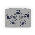 Coastal Crab Pattern Paper Lunch Bag — Nautical Beach Picnic Tote