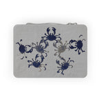 Coastal Crab Pattern Paper Lunch Bag — Nautical Beach Picnic Tote