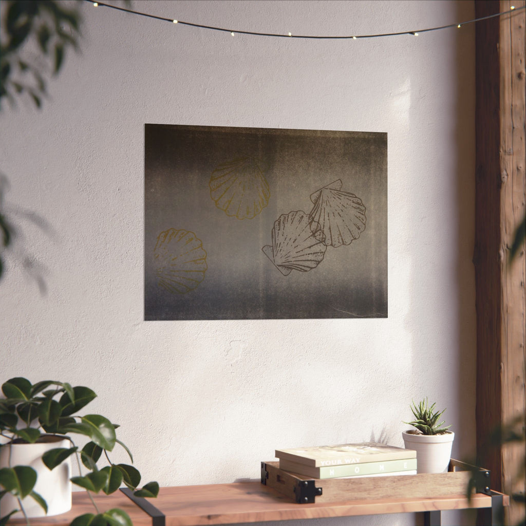 Seashell Matte Poster — Vintage Coastal Wall Art