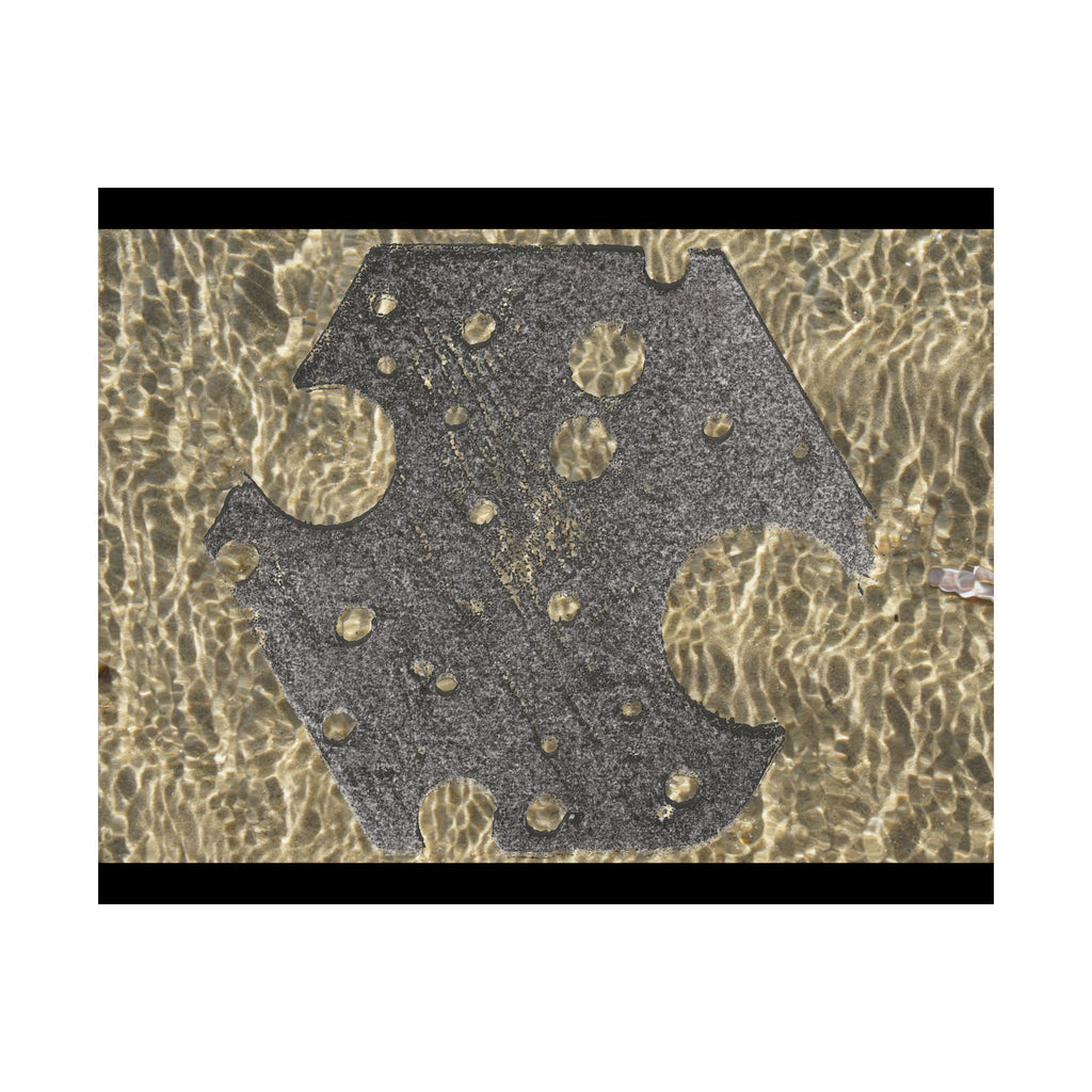 Water Gold Ripple Matte Poster — Horizontale Muurdecoratie 
