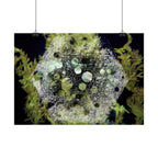 Abstract Green Hexagon Poster — Botanical Geometric Wall Art
