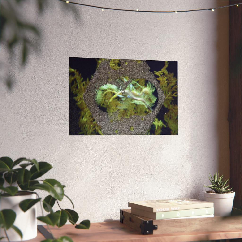 Abstracte poster met organische textuur en matte afwerking | Horizontale wanddecoratie, geïnspireerd op de natuur 