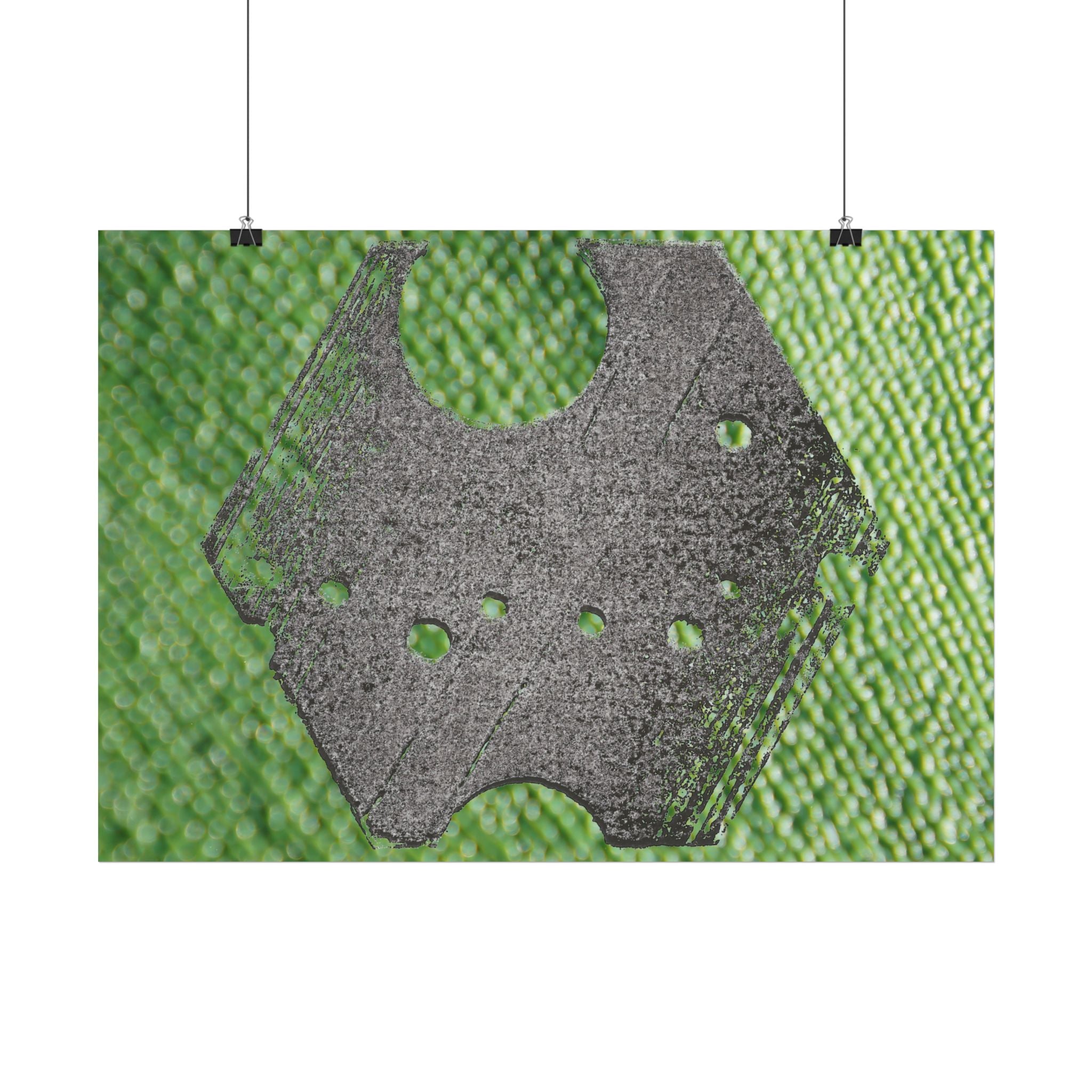 Vintage scheermes poster horizontaal | Macro textuur muurdecoratie 