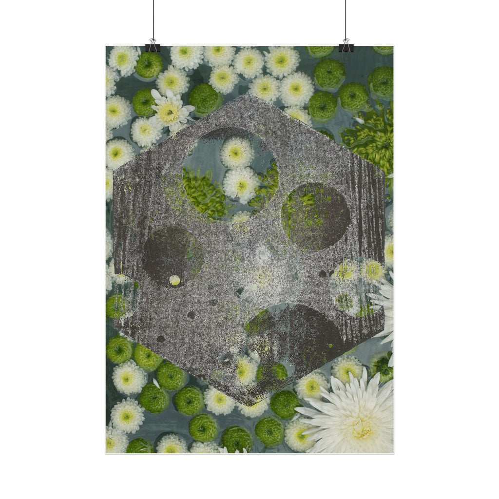 Abstracte bloemenposter — Botanische abstracte kunstprint (verticaal) 