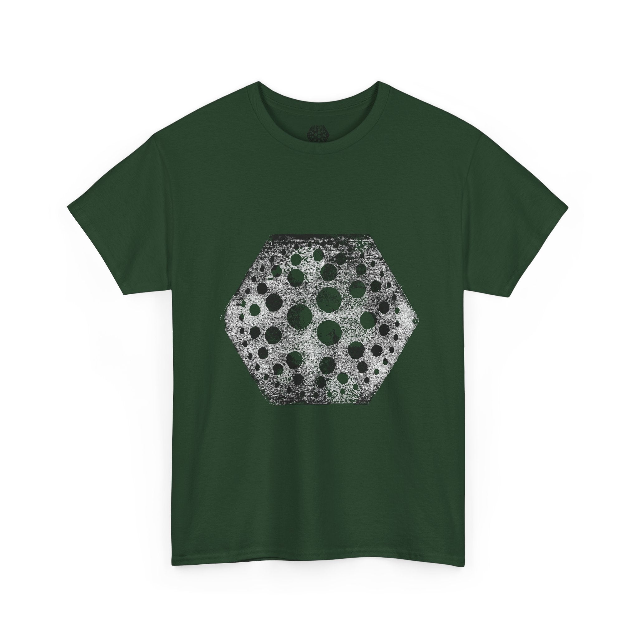Hex Moon Graphic Tee — Distressed Space Cheese Vintage Astronomy T-Shirt