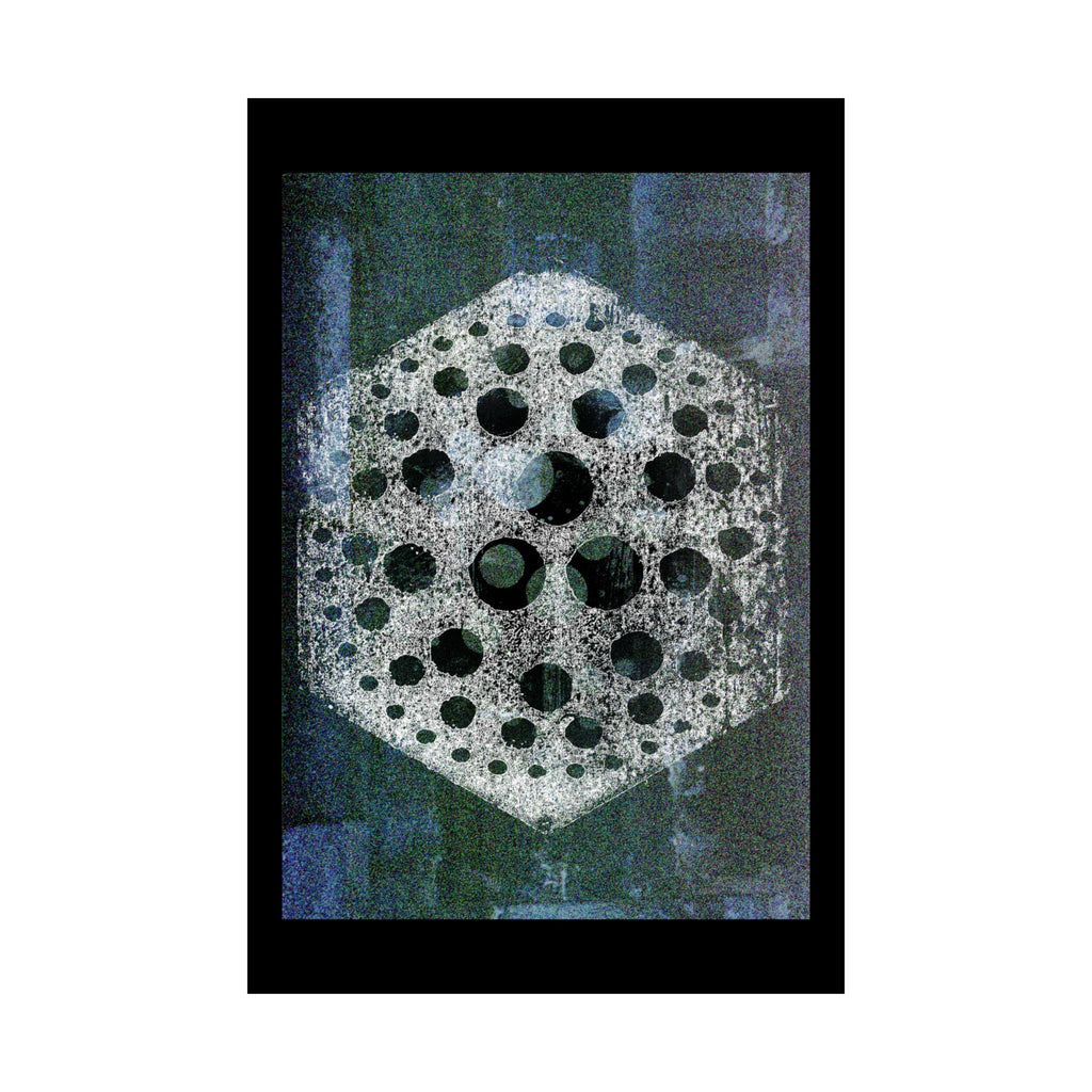 Matte poster — Geometrische zeshoekige maan kunstprint 