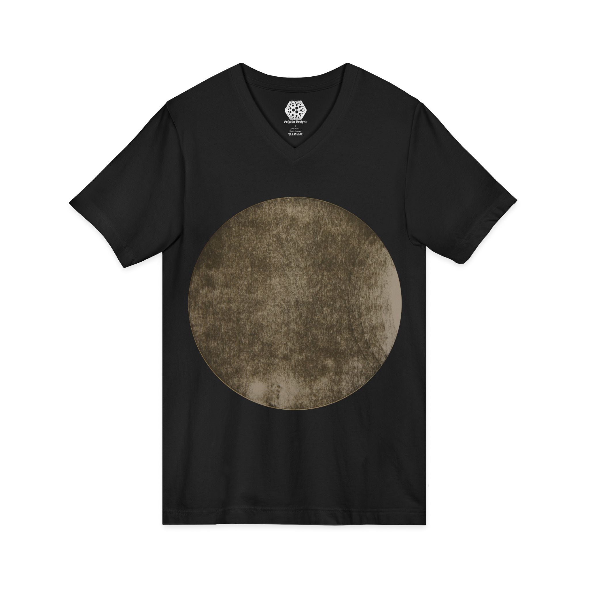 Vintage Moon Circle V-Neck Tee