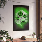 Abstract Green Hexagon Art Poster — Matte Vertical Wall Print