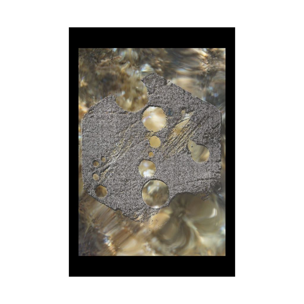 Abstract Wave Texture Matte Poster — Organic Stone & Water Wall Art