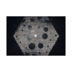 Abstract Hexagon Poster — Minimal Black & Gray Matte Horizontal Wall Art