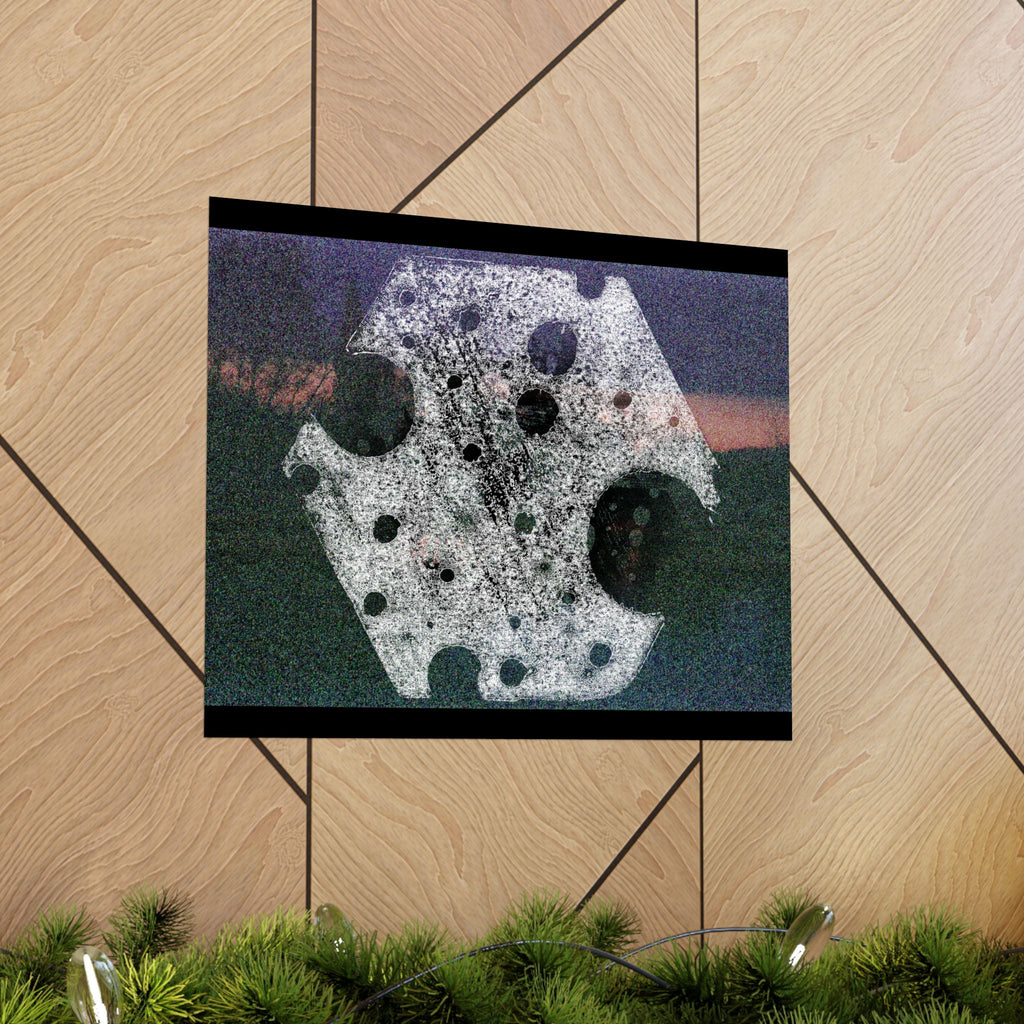 Abstract Moon Crater Matte Horizontal Poster — Surreal Celestial Art Print