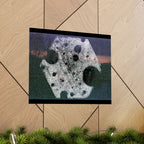 Abstract Moon Crater Matte Horizontal Poster — Surreal Celestial Art Print