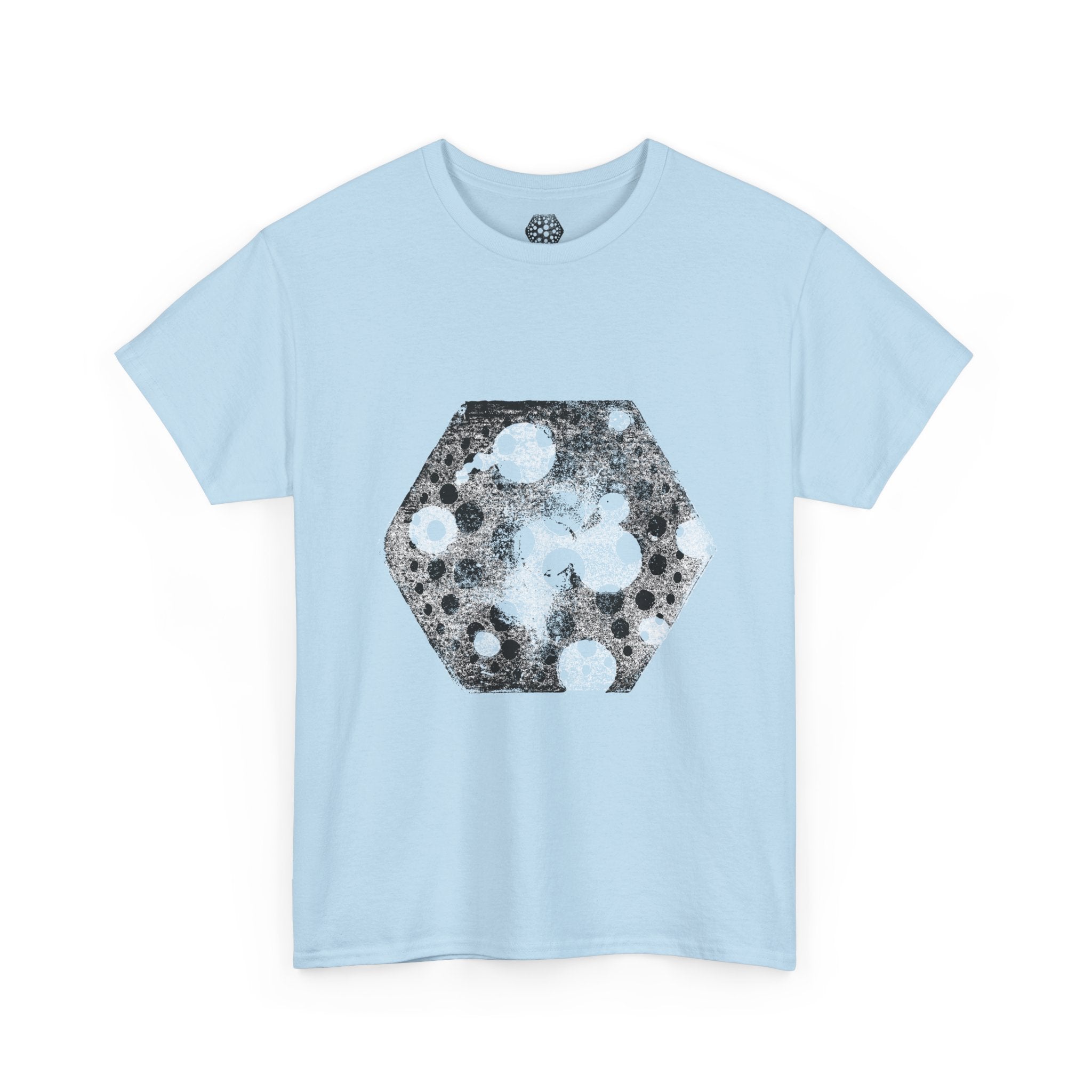 Hex Moon Graphic Tee — Distressed Space Cheese Vintage Astronomy T-Shirt