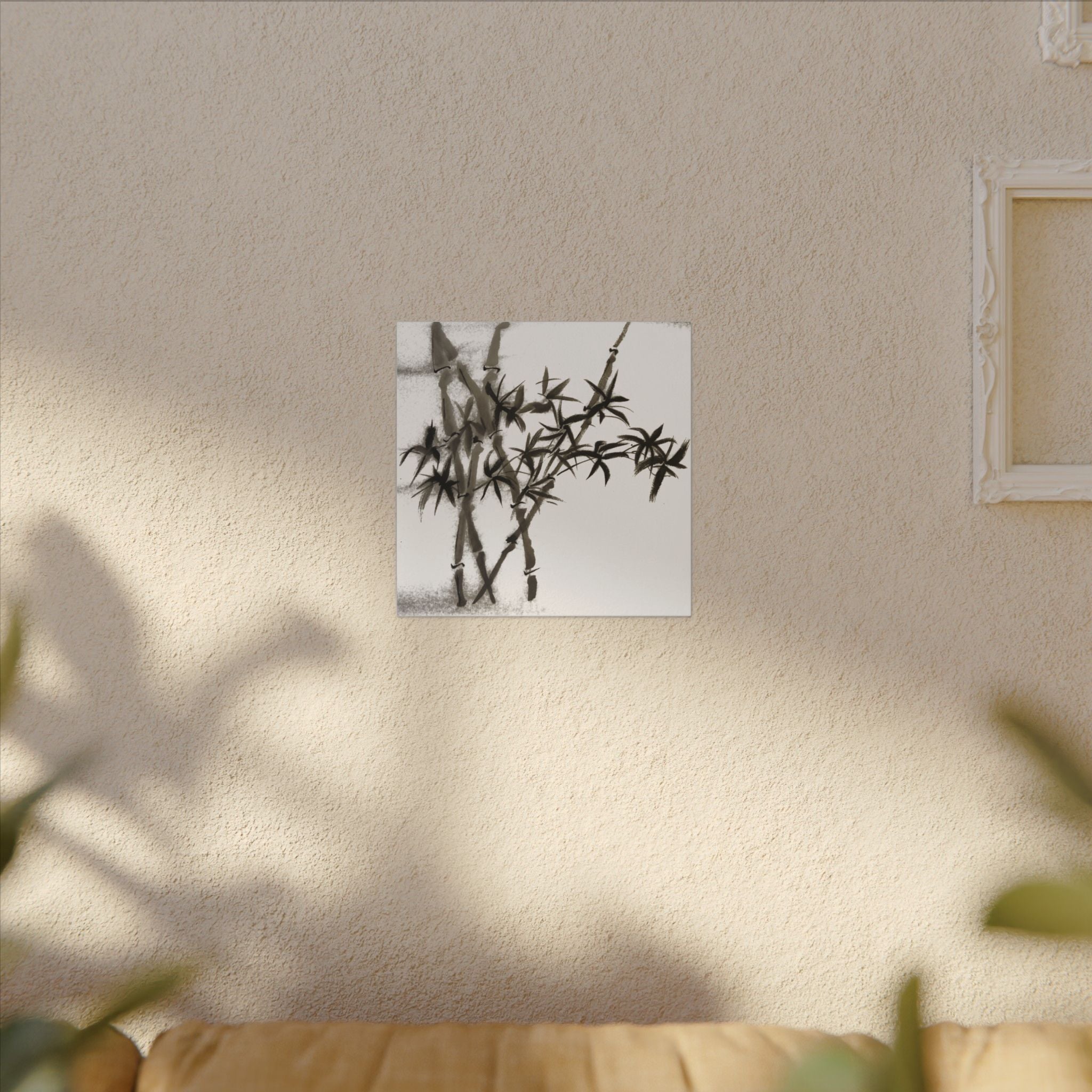Bamboo Ink Painting Canvas