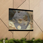 Abstract Earth Tone Hexagon Poster Matte Horizontal Poster | Geometric Wall Art