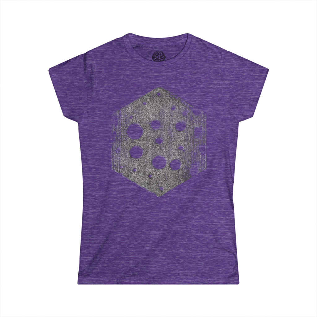 Women's Hexagon Dice Graphic Tee — Vintage Board Game T-Shirt
