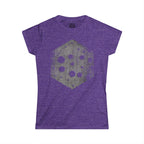 Women's Hexagon Dice Graphic Tee — Vintage Board Game T-Shirt