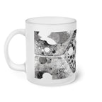 Matglazen mok — Monochroom abstract bubbelkunstglas