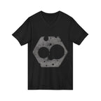 Hex Moon Graphic V-Neck Tee Design Hex04 — Distressed Space Cheese Vintage Astronomy V-Neck T-Shirt