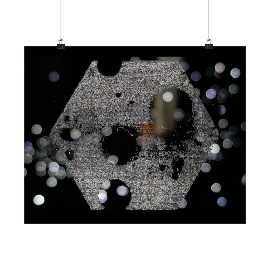 Nachtlampjes Abstracte Zeshoek Bokeh Matte Poster 