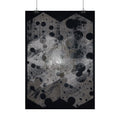 Abstracte geometrische stippenposter — Monochroom zeshoekig patroon als wanddecoratie 