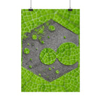 Hexagon Leaf Texture Poster | Green Botanical Wall Art