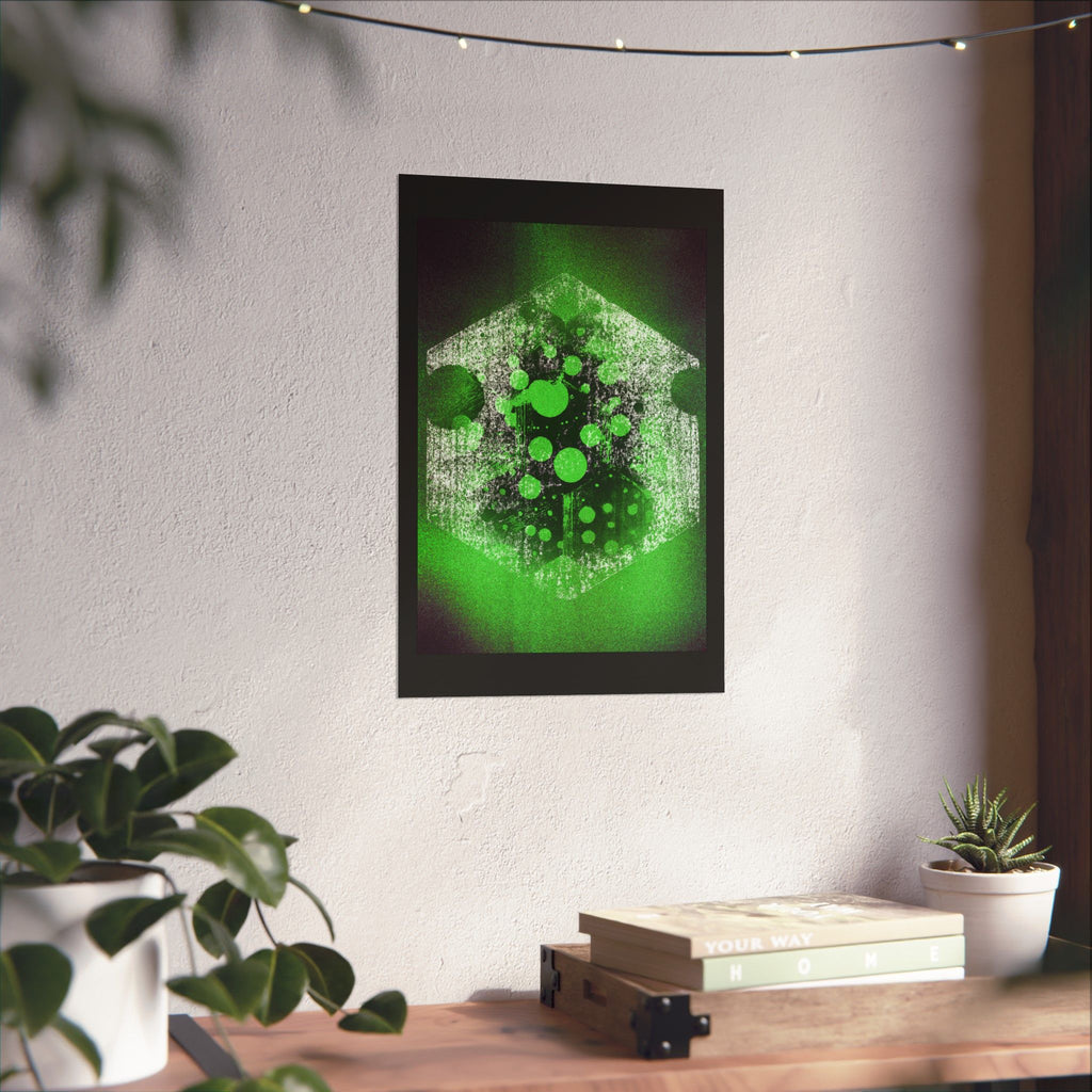 Abstract Green Hex Poster