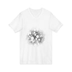 Hex Moon Graphic Tee Design Hex31 — Distressed Space Cheese Vintage Astronomy V-Neck T-Shirt