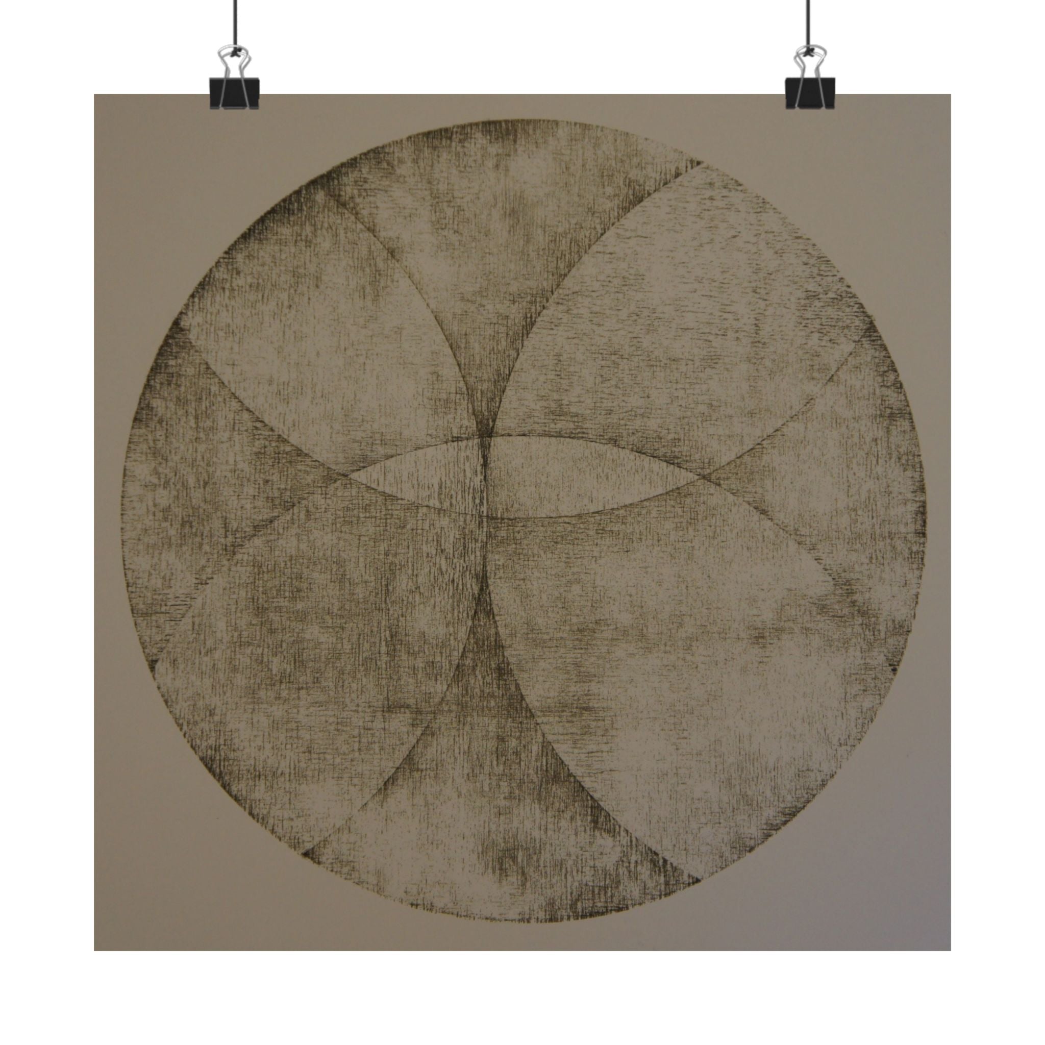 Abstract Earth Tone Circle Art Poster — Minimalist Geometric Wall Print