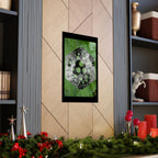 Matte Poster — Abstract Green Hexagon Botanical Print