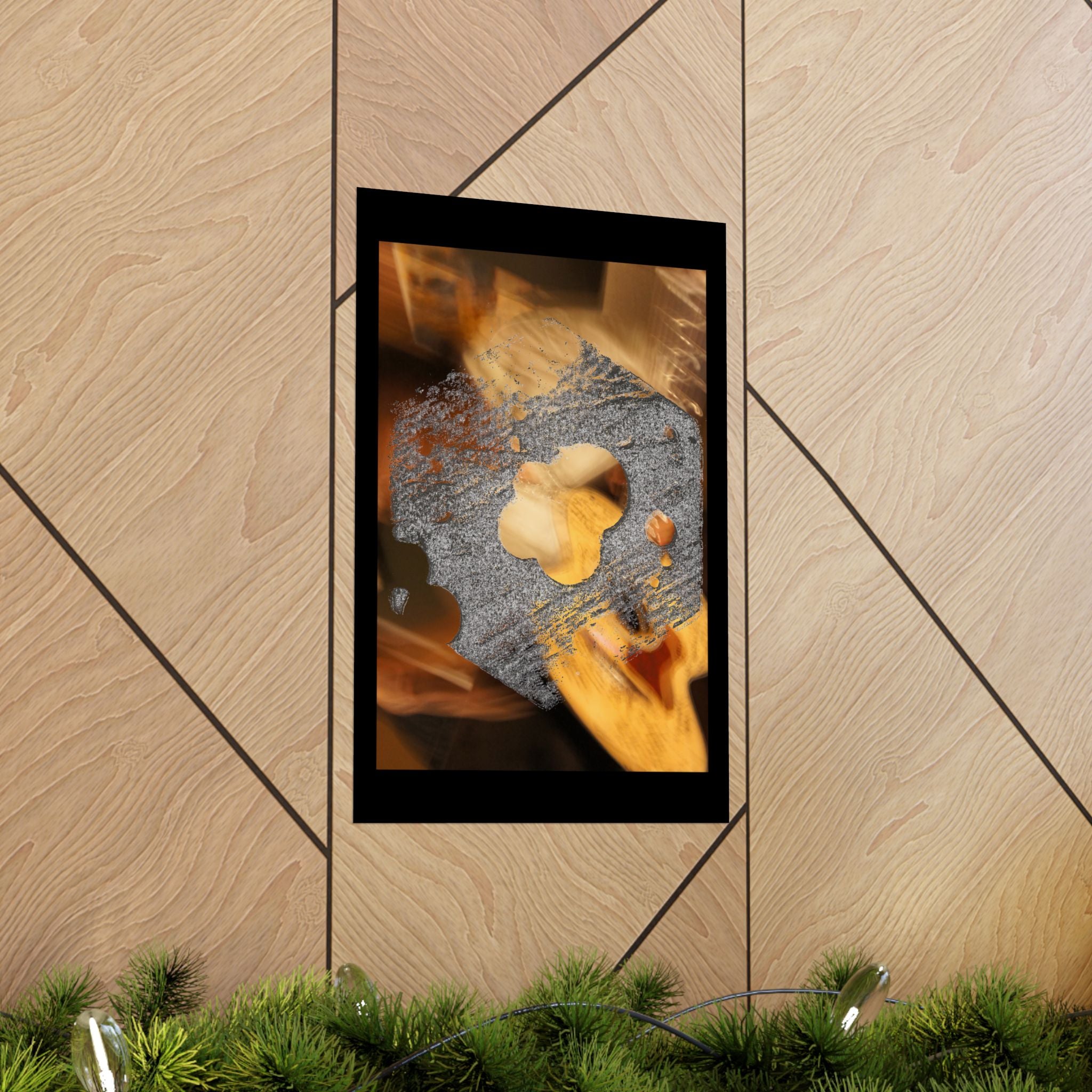 Abstract Texture Collage Matte Poster | Vertical Art Print
