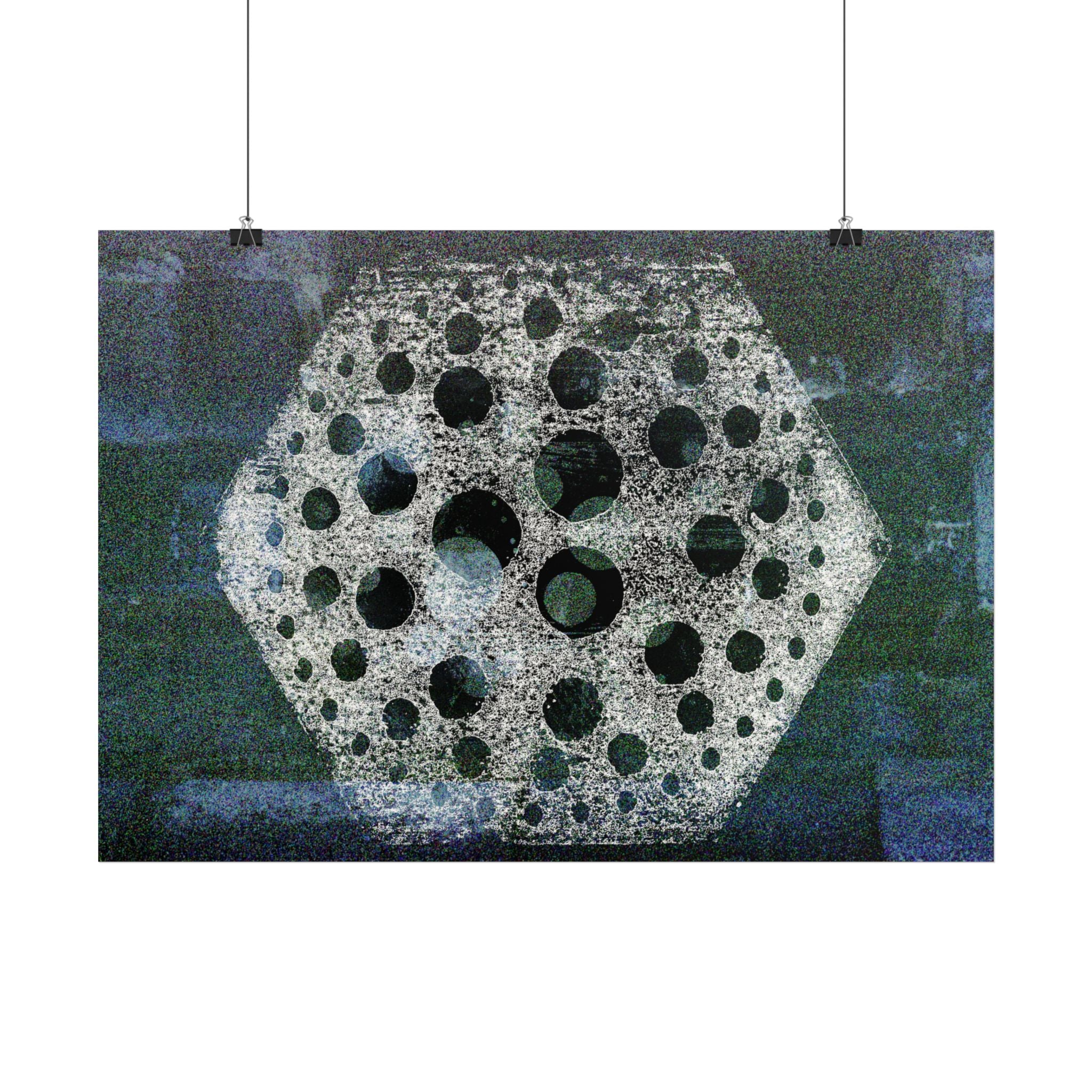 Abstracte geometrische zeshoekige poster — Horizontale wanddecoratie 