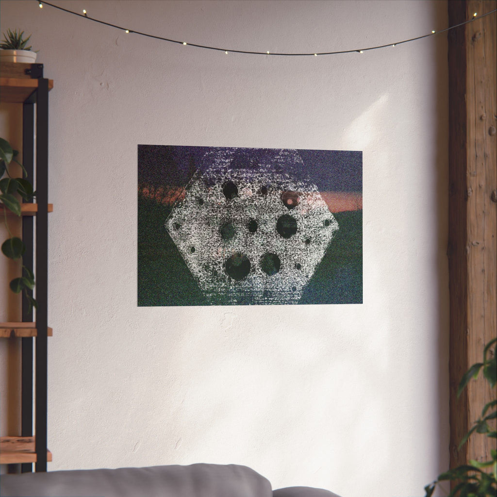 Abstract Hexagon Nightscape Matte Poster