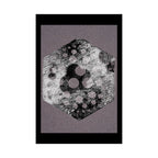 Abstract Hexagon Art Poster — Textured Grunge Matte Vertical Print
