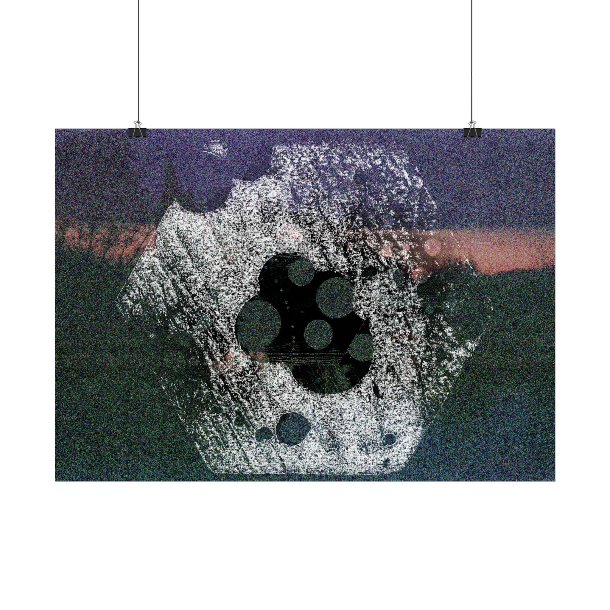 Abstracte korrelige landschapsposter — horizontale kunstprint 