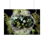 Abstracte poster met groene bubbels — Horizontale, op de natuur geïnspireerde muurdecoratie 
